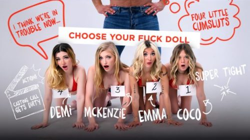 Polar Opposites: Four Petite Blondes vs Huge Director – Coco Lovelock, Demi Hawks, Emma Rosie & Mckenzie Mae